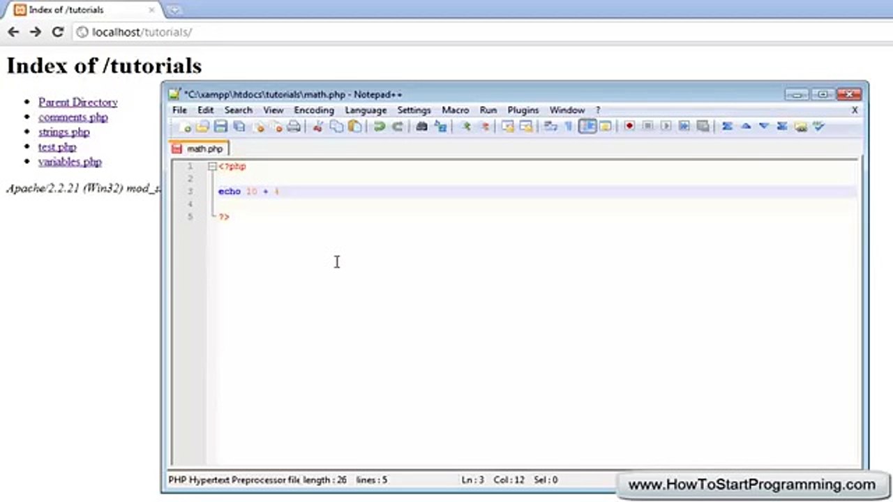 PHP Tutorial 8 - Math Operators (PHP For Beginners)
