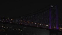 Boğaziçi Köprüsü, Prematüre Bebekler İçin Mor Renkle Işıklandırıldı