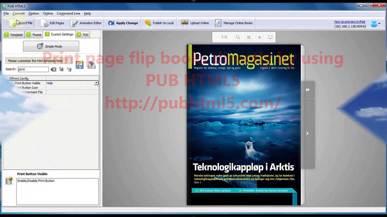 Video Tutorial - How to print page flip books directly?
