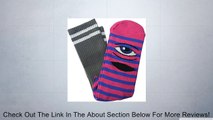 Machine Sect Eye Stripe Crew Socks Pink Blue Grey1 Pair Skate Socks Review