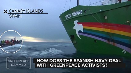 Spanish Navy Hits Activists So Hard One Breaks Her Leg