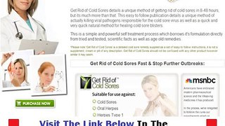 Get Rid Of Cold Sores Fast  THE SHOCKING TRUTH Bonus + Discount