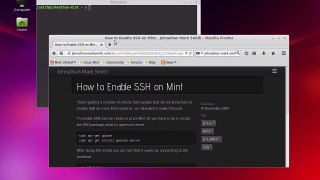 How to Enabled SSH on Linux Mint By Johnathan Mark Smith