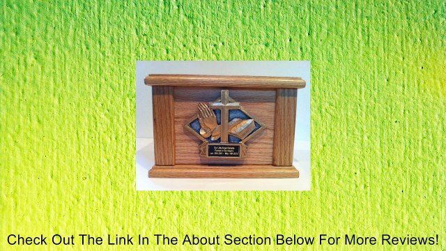 Cremation Urn, Wood Urn, Praying Hands and a Cross Oak Urn with Engraving Review