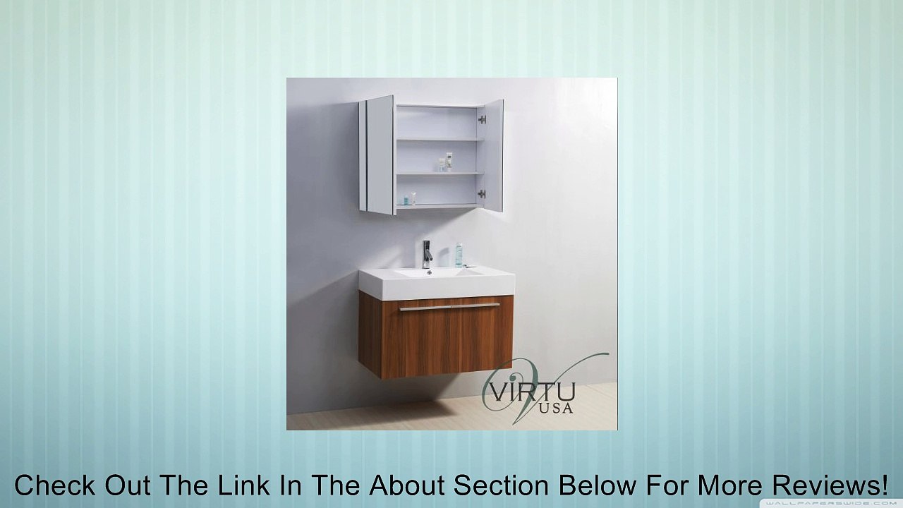 Virtu USA JS-50136-PL 36-Inch Midori Single Sink Bathroom Vanity, Plum