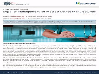 Supplier Management for Medical Device Manufacturers