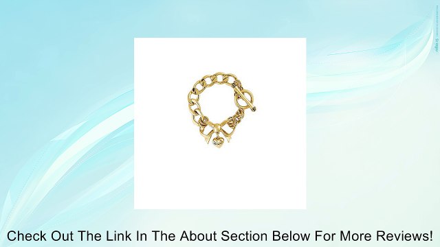 Juicy Couture - Bow with Dangling Heart - Starter Bracelet - Gold Plated