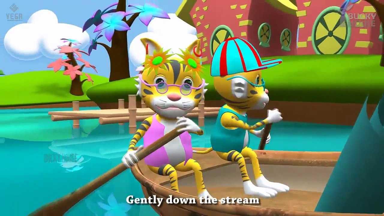 Row Row -3D Animation English Nursery Rhyme