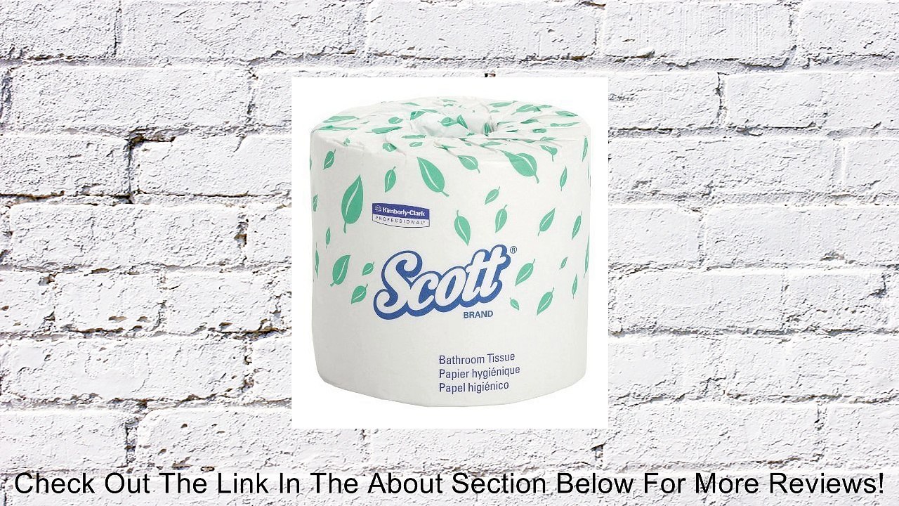 Kimberly Clark 04460 Scott 2-Ply Standard Roll Bathroom Tissue, 4-3/32" Length x 4" Width, White (Case of 44000 Sheet) Review