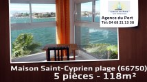 A vendre - maison/villa - Saint-Cyprien plage (66750) - 5 pièces - 118m²