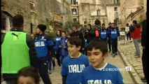 La Nazionale di calcio Under 21 visita i sassi di Matera