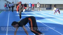 So amazing new World Records - Fastest 100m on All Fours