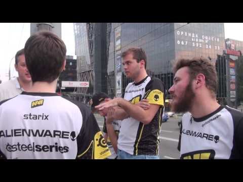 Na`Vi discussing the 1st map loss to Virtus.Pro @ SLTV 6