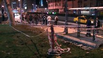 Gezi Parkı’ndaki otobüs durağı çalışmasına tepki