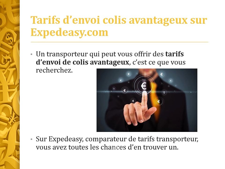 Tarifs d’envoi colis