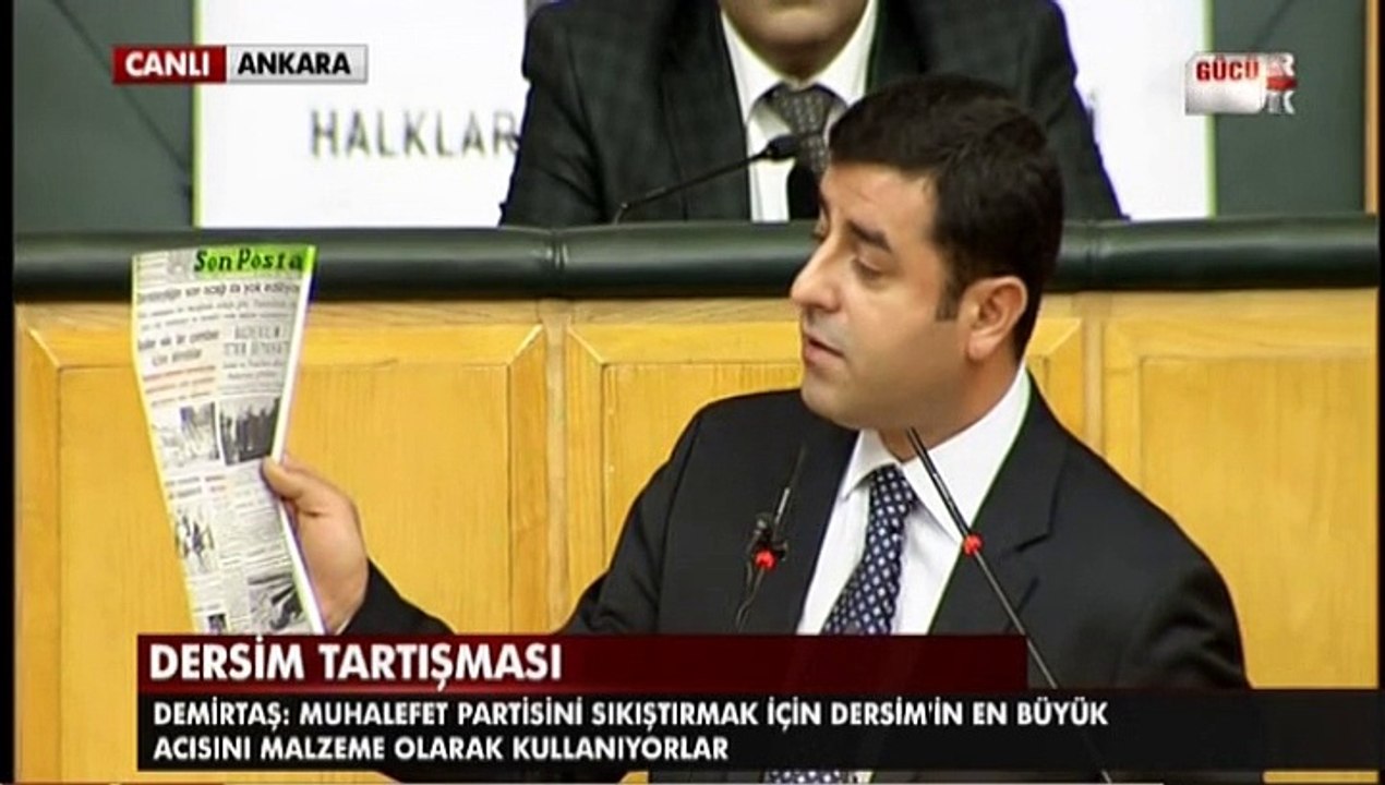 DEMIRTAS MUHALEFET PARTISINI SIKISTIRMAK ICIN DERSIM;IN EN BÜYÜK ACISINI MALZEME OLARAK KULLANIYORLAR
