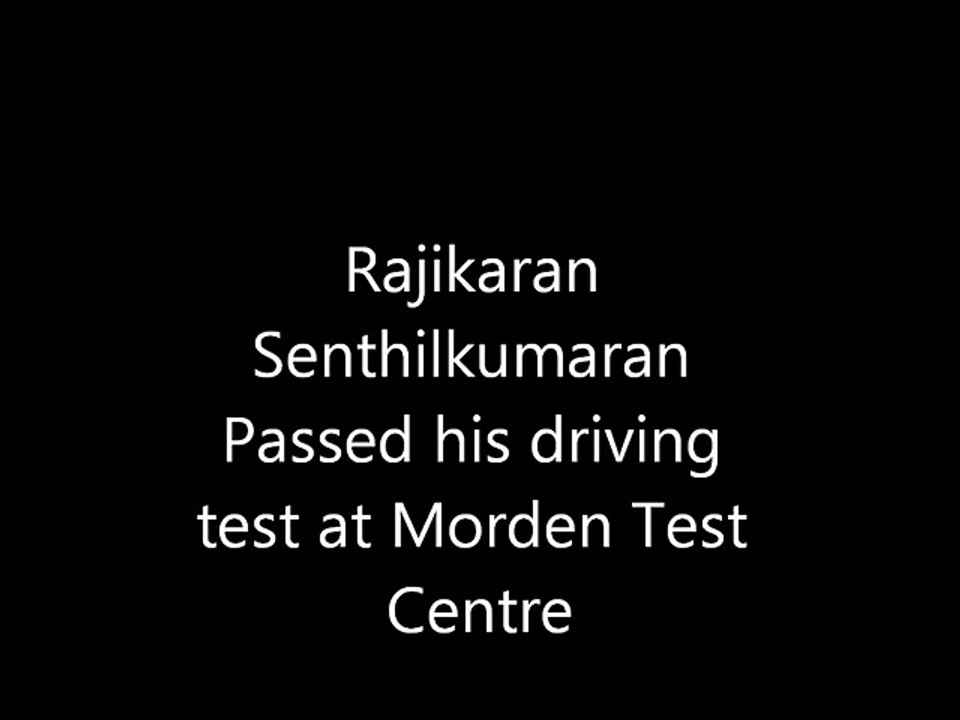 Driving school in Morden Helped Rajikaran Senthilkumaran Pass His Driving Test