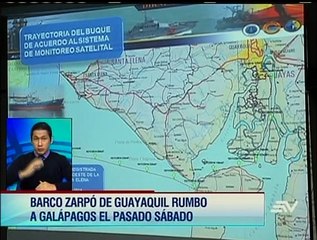 14 rescatados tras hundirse buque con provisiones para Galápagos