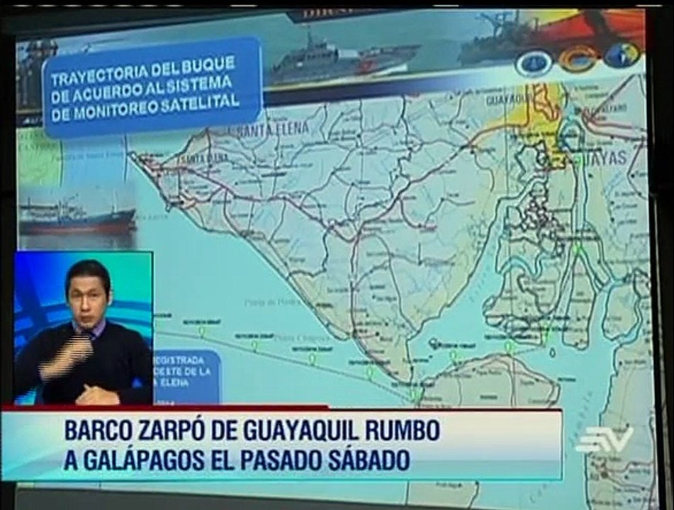 14 rescatados tras hundirse buque con provisiones para Galápagos