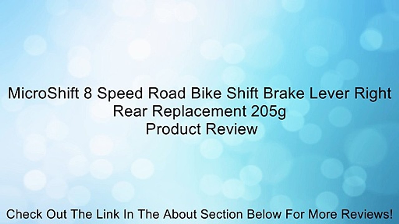 MicroShift 8 Speed Road Bike Shift Brake Lever Right Rear Replacement 205g Review