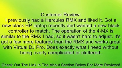 Hercules DJ Console 4-MX, Black Review