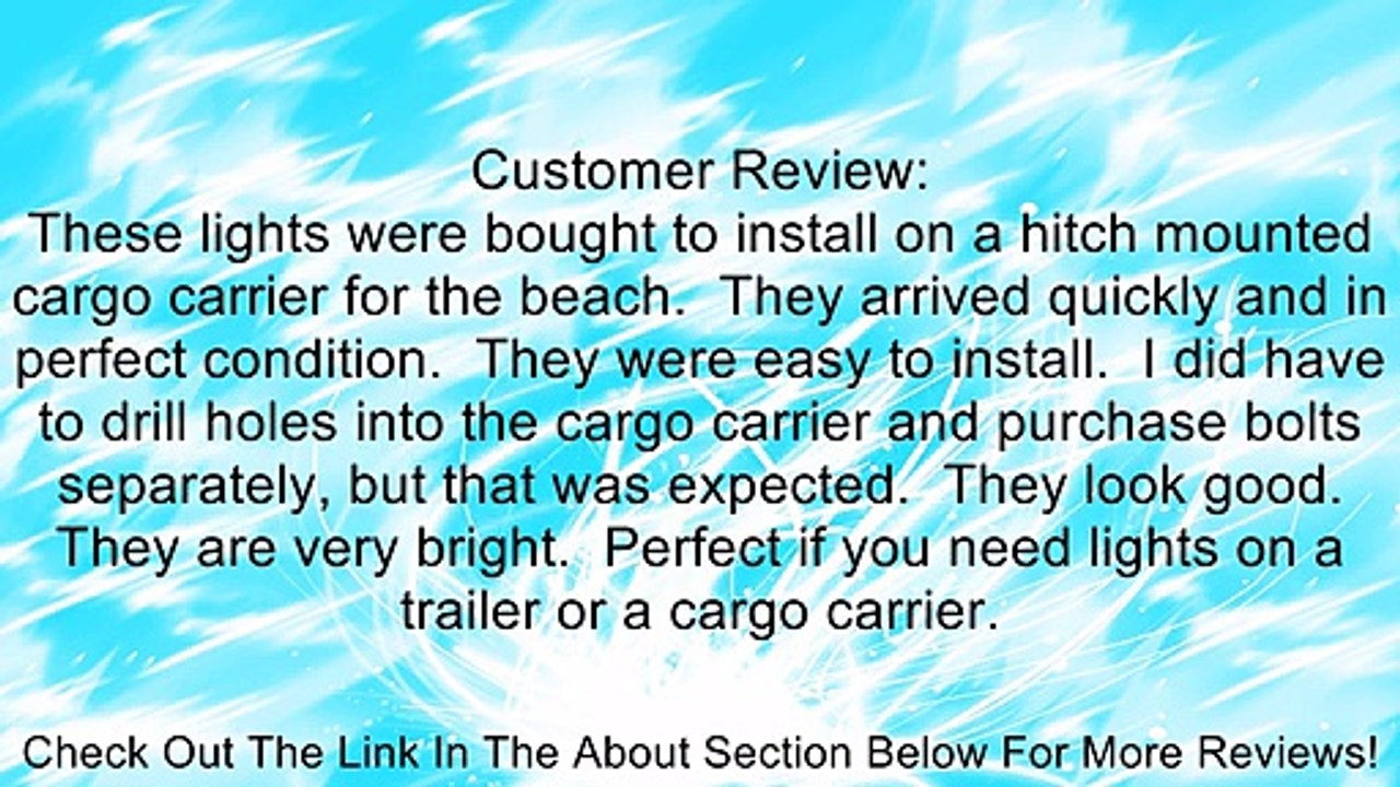 1 pair Trailer Clear / RED LED Stop Turn Tail Light 6" Oval Surface Mount Optronics Review