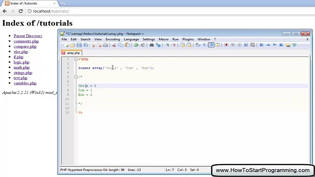 PHP Tutorial 13 - Arrays (PHP For Beginners)