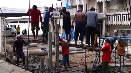 Méthode thaïlandaise pour enfoncer des poutres  ...