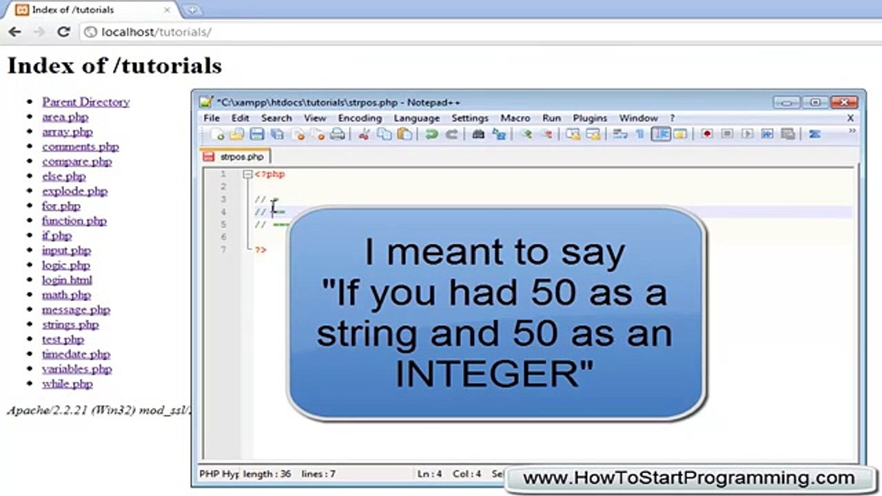 PHP Tutorial 21 - Find If String Contains a String (PHP For Beginners)