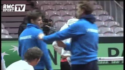 Tennis / Les Bleus à l'entraînement au Stade Pierre-Mauroy - 18/11