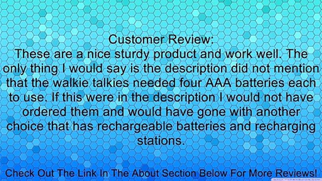 (4) COBRA CX210 20 Mile 22 Channel GMRS/FRS Walkie Talkie 2-Way Radios w/ VOX Review