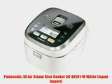 Panasonic IH Jar Steam Rice Cooker SRSX101W White Japan Import
