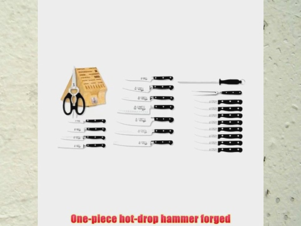 Messermeister Meridian Elite 23 Pc Ultra Knife Block SetwPark Plaza Steak Knives