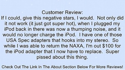 NAXA Electronics NAB Bluetooth Wireless Receiver and Adapter for iPod, iPhone and iPad (Black) Review