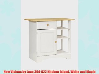 New Visions by Lane 394022 Kitchen Island White and Maple