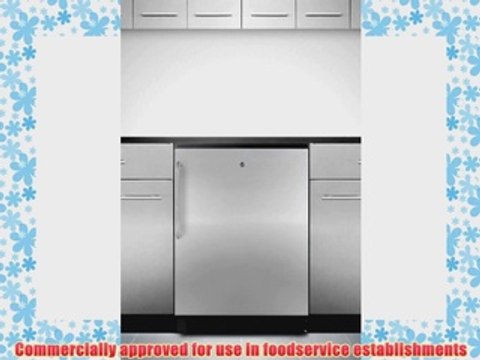 Summit Commercial 55 cu ft Builtin Refrigerator w Lock SS Door Towel Bar Handle Glass Shel