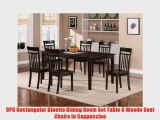 9PC Rectangular Dinette Dining Room Set Table 8 Woode Seat Chairs In Cappuccino