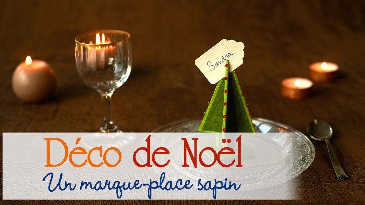 Déco de table facile pour Noël : un marque-place sapin