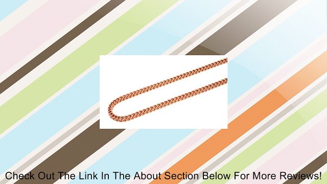 Men's Franco Rose Gold Plated Italy Silver Link Chain Necklace 24 26 28 30 3MM Review