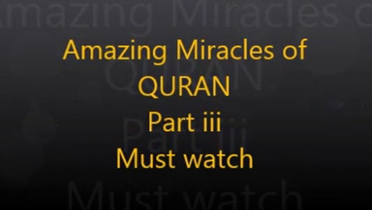 Miracles Of Quran Part 3-Ayat ul Kursi