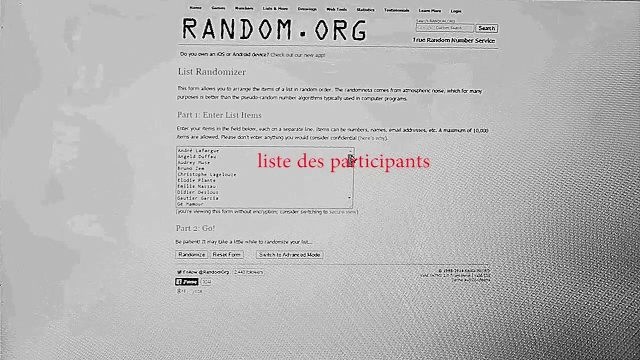 Tirage au sort - JEU CONCOURS