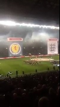 God Save the Queen booed but Flower of Scotland loud - Scotland vs England - 18-11-2014 - Celtic Park - Glasgow