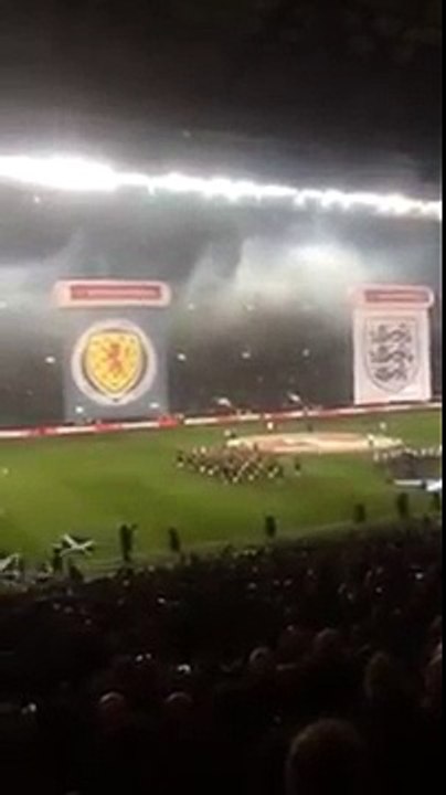 God Save the Queen booed but Flower of Scotland loud - Scotland vs England - 18-11-2014 - Celtic Park - Glasgow