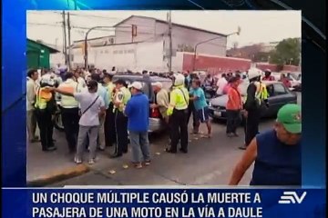 Accidente en vía a Daule dejó una persona muerta