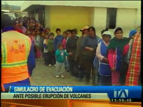 Desarrollan simulacro de erupción volcánica en Tufiño