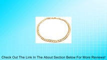 14k Italy Yellow Gold 4.6mm Cuban Curb Link Chain Bracelet 7.5