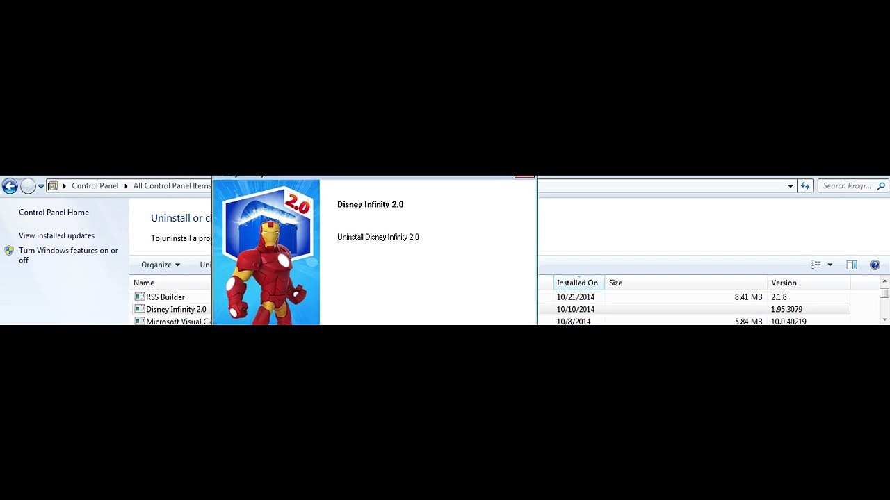 Tutorial For How To Uninstall Disney Infinity 2.0 On The PC