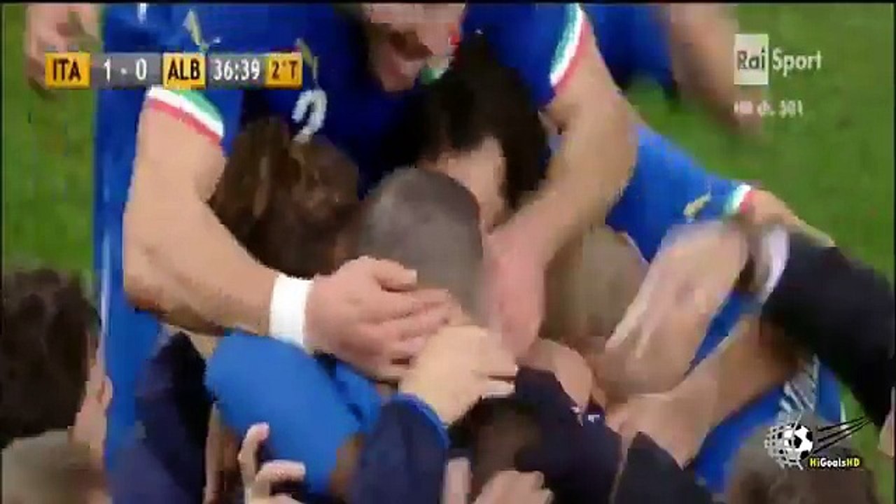 Italia vs. Albania 1-0 Gol Partido Amistoso