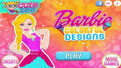 Barbie Games - BARBIE COLORFUL DESIGNS GAME  - Play Barbie Games Online -