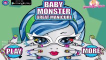Monster High Games - BABY MONSTER GREAT MANICURE GAME - Game Walkthrough